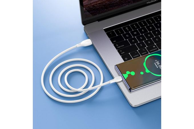 Кабель USB - USB Type-C HOCO X61, 3A (белый) 1м (силиконовый)