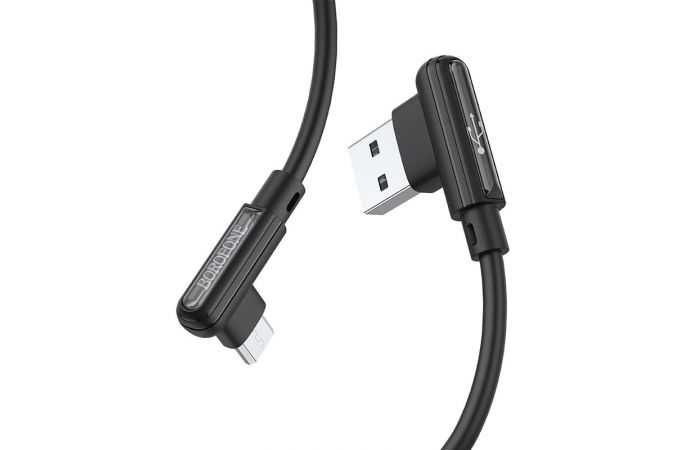 Кабель USB - MicroUSB BOROFONE BX58 2,4A (черный) 1м