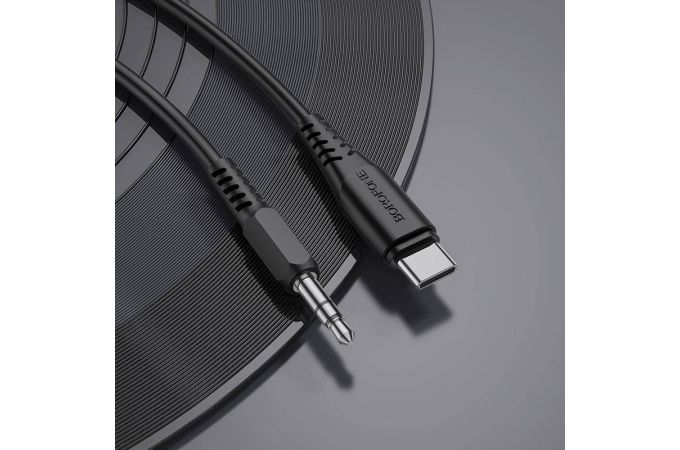 Кабель аудио BOROFONE BL8 (штекер Type-C - штекер AUX) Digital audio conversion cable (черный)