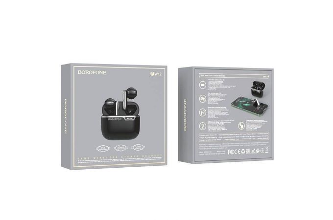 Наушники вакуумные беспроводные BOROFONE BW12 Leisure true wireless BT Earphone Bluetooth (черный)