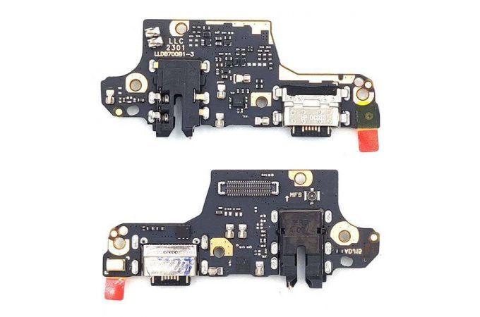 Шлейф для Xiaomi Poco X3 NFC/ X3 Pro с разъемом зарядки + разъем гарнитуры (плата) org