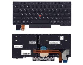 Клавиатура для ноутбука Lenovo ThinkPad X390 черная с подсветкой
