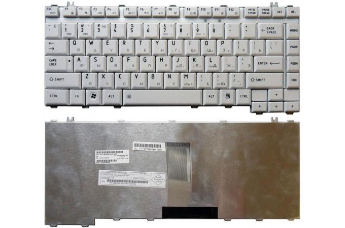 Клавиатура для ноутбука Toshiba Satellite A200 A205 A210 A215 M200 M205 белая