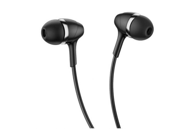 Наушники вакуумные проводные HOCO M76 Maya universal earphones (черный)