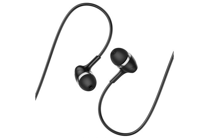 Наушники вакуумные проводные HOCO M76 Maya universal earphones (черный)