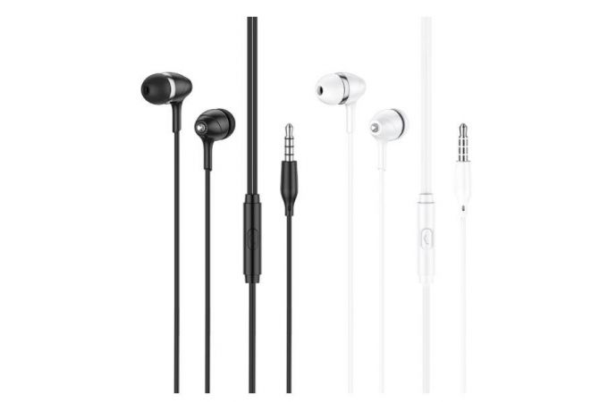 Наушники вакуумные проводные HOCO M76 Maya universal earphones (черный)