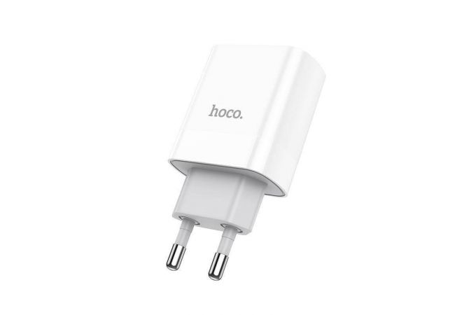 Сетевое зарядное устройство USB + USB-C HOCO C80A Rapido single port PD20W+ QC3.0 (белый)