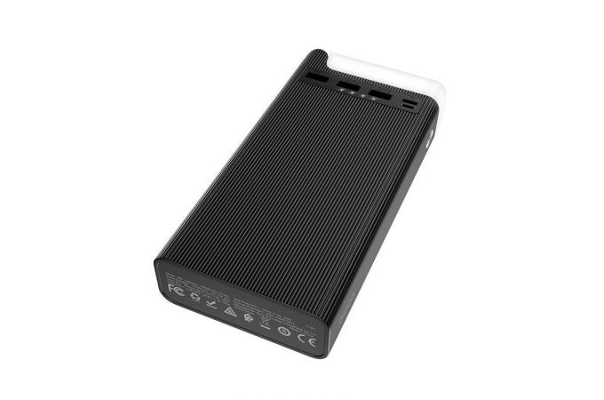 Универсальный дополнительный аккумулятор Power Bank HOCO J62 с фонариком (30000 mAh) (черный)