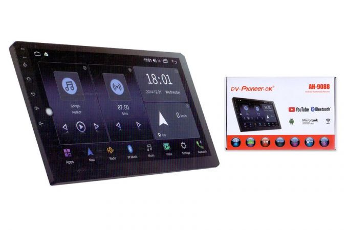 Автомагнитола 9088 2DIN (С экраном, Bluetooth, Android, Wi-Fi, GPS, FM, AUX, USB, SD, ПДУ, провода)