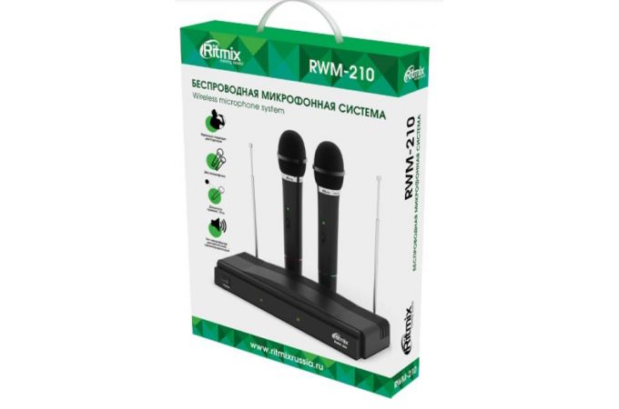 Микрофон Ritmix rwm-210 Беспроводной, 2шт