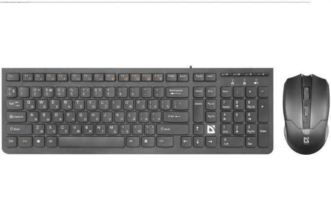 Комплект беспроводной Defender Columbia C-775 RU черный ультратонкая клавиатура