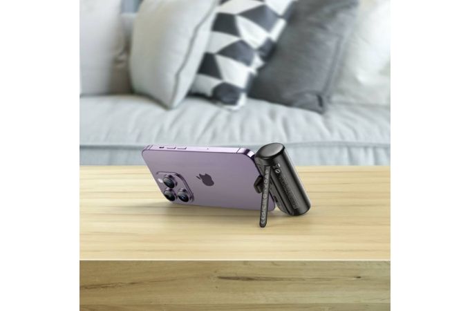 Универсальный дополнительный аккумулятор Power Bank HOCO J106  iPhone коннектор (5000 mAh) (черный)