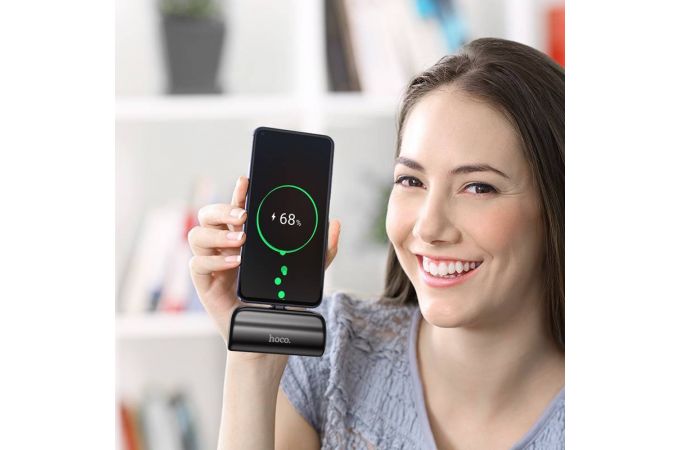 Универсальный дополнительный аккумулятор Power Bank HOCO J106 Type-C коннектор (5000 mAh) (черный)