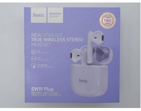 Наушники вакуумные беспроводные HOCO EW19 Plus Delighted true wireless stereo headset Bluetooth (фиолетовый) (УЦЕНКА! МЯТАЯ УПАКОВКА)