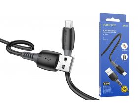 Кабель USB - MicroUSB BOROFONE BX62 2,4A (черный) 1м