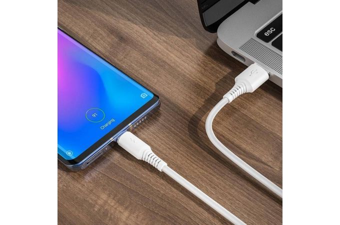Кабель USB - USB Type-C BOROFONE BX47 (белый) 1м