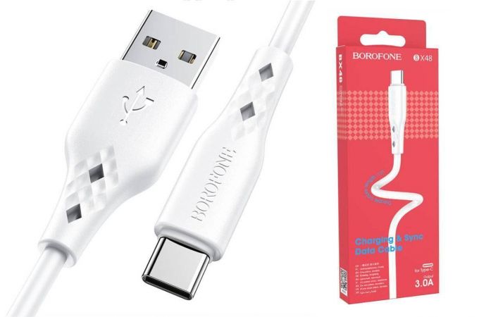 Кабель USB - USB Type-C BOROFONE BX48 (белый) 1м