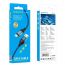 Кабель USB - Lightning BOROFONE BX56, 2,4A (синий) 1м (в оплетке)