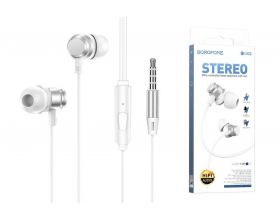 Наушники вакуумные проводные BOROFONE BM62 Prosperity (серебристый)