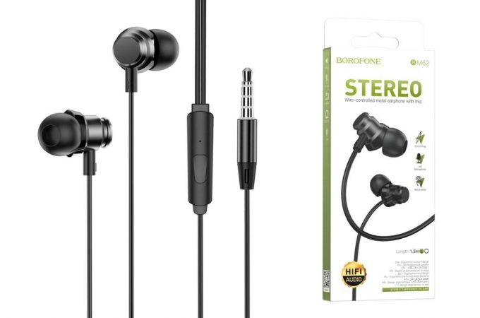 Наушники вакуумные проводные BOROFONE BM62 Prosperity (черный)
