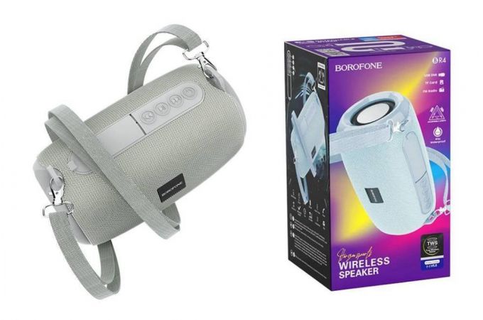 Портативная беспроводная колонка BOROFONE BR4 Horizon sport (серый)