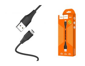 Кабель USB - MicroUSB HOCO X32, 2A (черный) 1м