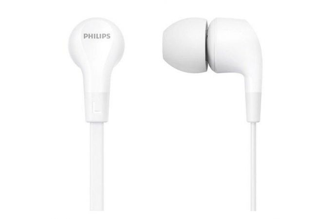 Наушники вакуумные проводные Philips TAE1105WT (белый)