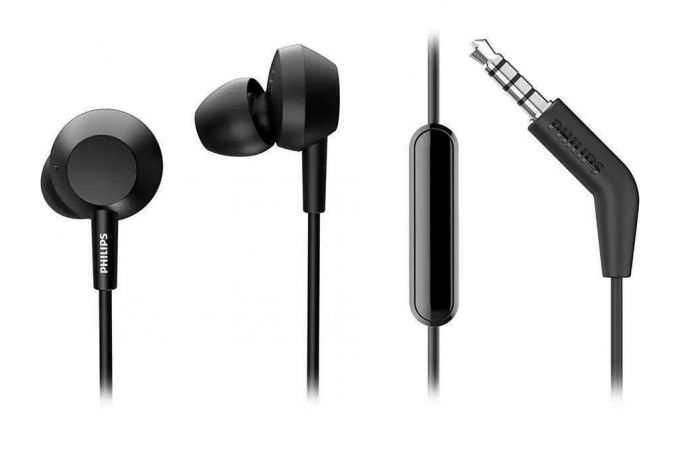 Наушники вакуумные проводные Philips TAE4105BK (черный)