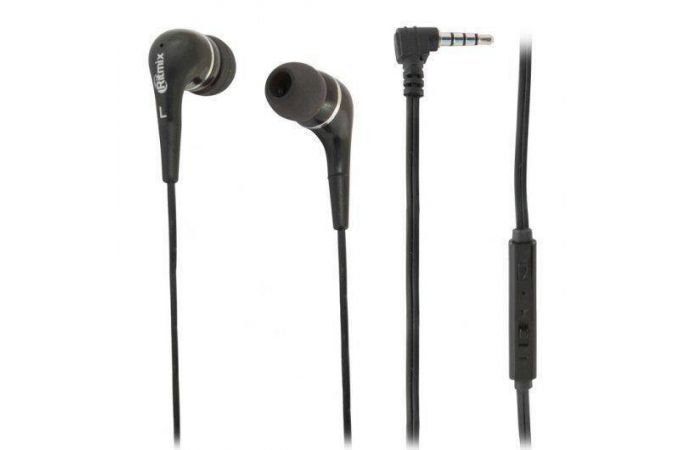 Наушники вакуумные проводные Ritmix rh-112M (черный)