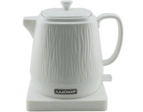 Чайник ЛАДОМИР 218, белый 1000Вт, 1,2л, керамика
