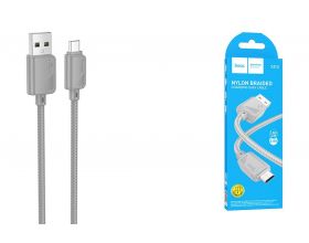 Кабель USB - MicroUSB HOCO X113 (серый) 1м