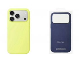 Чехол для iPhone 17 Pro Max (6,9) Silicone Case Soft Touch MagSafe (неоновый желтый)