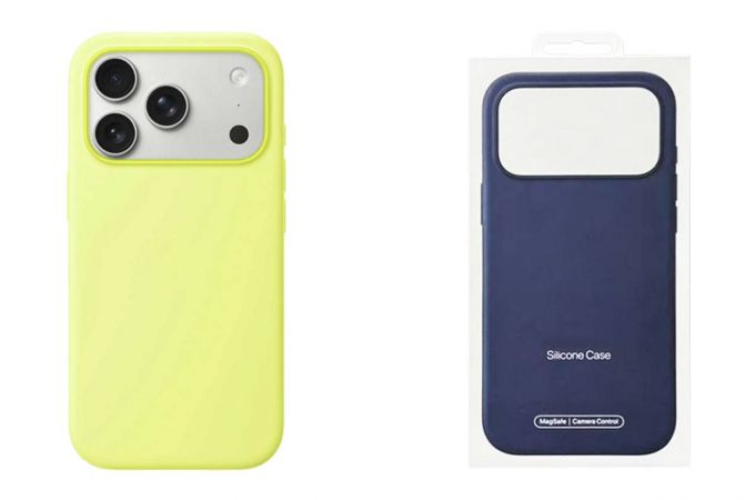 Чехол для iPhone 17 Pro Max (6,9) Silicone Case Soft Touch MagSafe (неоновый желтый)