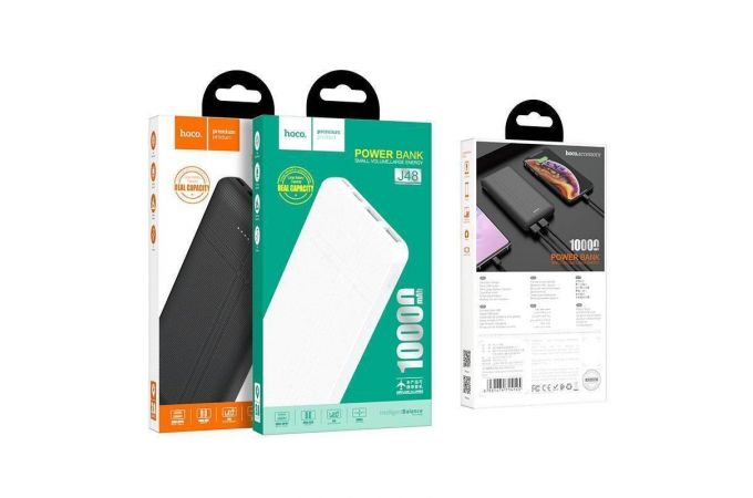 Универсальный дополнительный аккумулятор Power Bank HOCO J48 (10000 mAh) (черный)