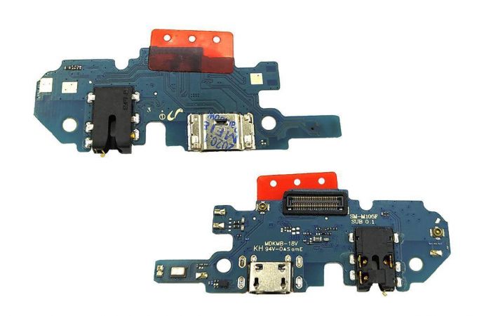 Шлейф для Samsung M105F Galaxy M10 с разъемом зарядки + разъем гарнитуры (плата)