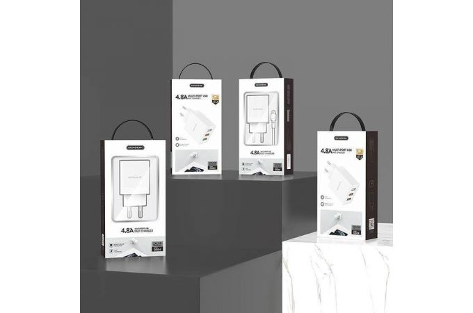Сетевое зарядное устройство USB + кабель MicroUSB SENDEM OG04 5В, 4800mA (белый)