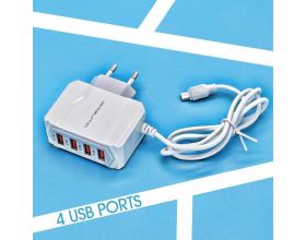 Сетевое зарядное устройство USB кабель MicroUSB Орбита OT-APU49 5В, 2400mA (белый)