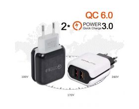Сетевое зарядное устройство USB Орбита OT-APU43 QC3.0, 3100mA (белый, черный)