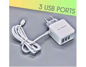 Сетевое зарядное устройство USB кабель MicroUSB Орбита OT-APU52 5В, 2400mA (белый)