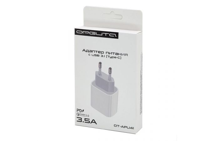 Сетевое зарядное устройство USB Орбита OT-APU41 PD18W, 3500mA (белый)