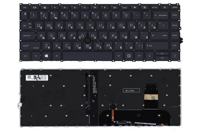 Клавиатура для ноутбука HP Elitebook 745 G7 745 G8 черная с подсветкой и указателем