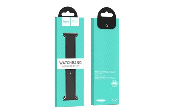 Ремешок для Apple Watch HOCO WA01 Классический спортивный силиконовый ремешок Flexible series (42-49 мм, полуночный синий)