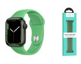 Ремешок для Apple Watch HOCO WA01 Классический спортивный силиконовый ремешок Flexible series (42-49 мм, ярко-зеленый)