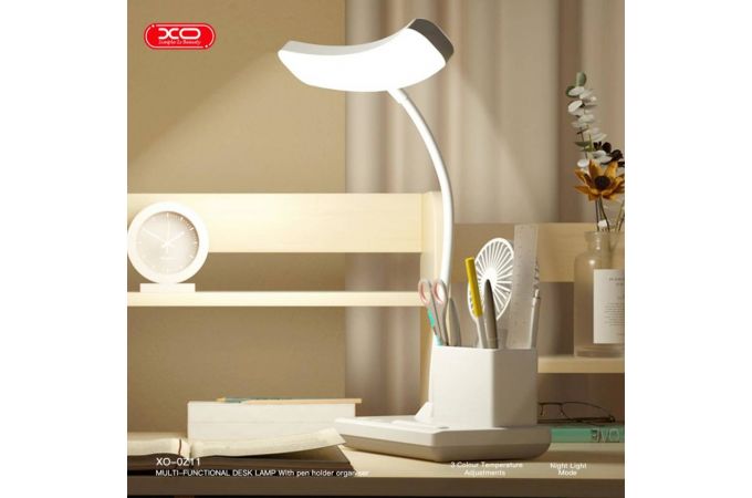 Светильник XO OZ11 3-Color Multi-Speed Pencil Table Lamp with Night Light 1200mAh white