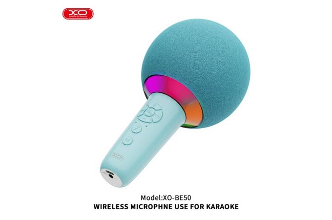 Караоке микрофон с колонкой XO BE50 Lollipop Bluetooth Microphone blue