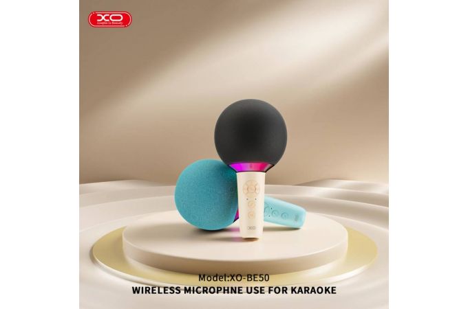 Караоке микрофон с колонкой XO BE50 Lollipop Bluetooth Microphone blue