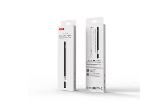 Стилус XO ST-09 Universal touch-sensitive Capacitor Pen (1 built-in spare tip) Black