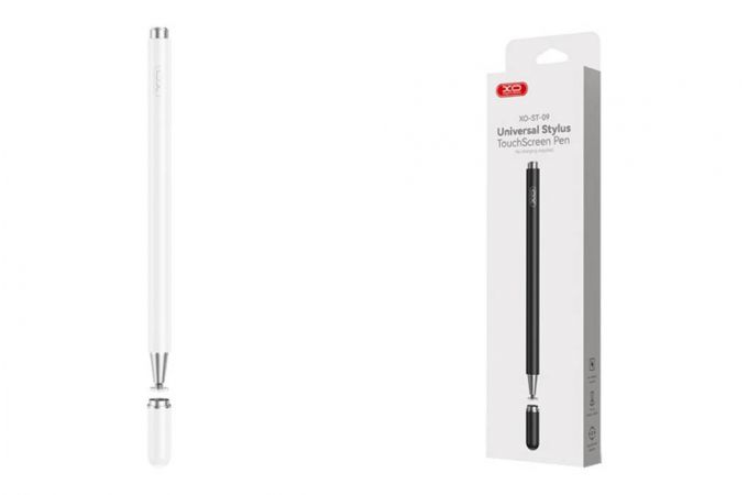 Стилус XO ST-09 Universal touch-sensitive Capacitor Pen (1 built-in spare tip) white