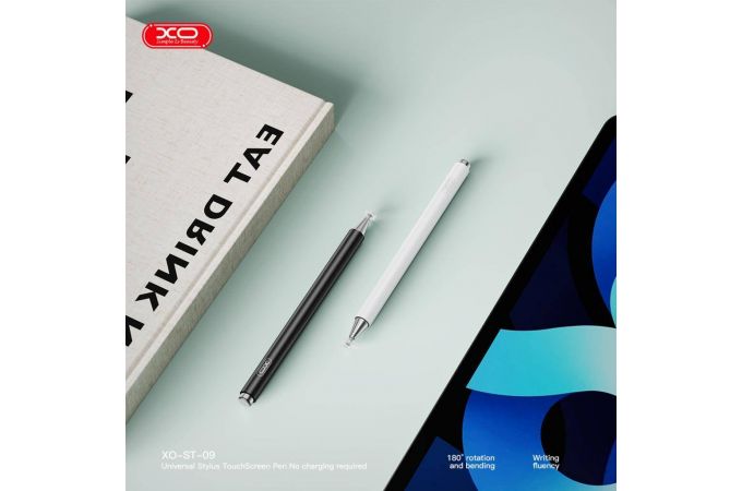 Стилус XO ST-09 Universal touch-sensitive Capacitor Pen (1 built-in spare tip) white