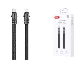 Кабель USB Type-C - Lightning XO NB-Q288A Lanyard Bullet Zinc Alloy 27W Black